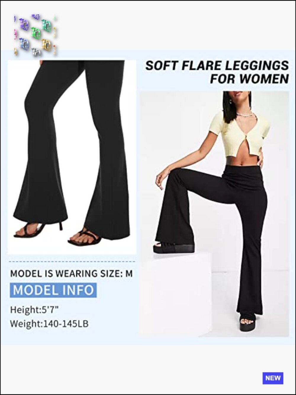 High Waist Bootcut Yoga Pants - Flare Leggings for Women - Tummy Control Soft - Picture 6 of 7